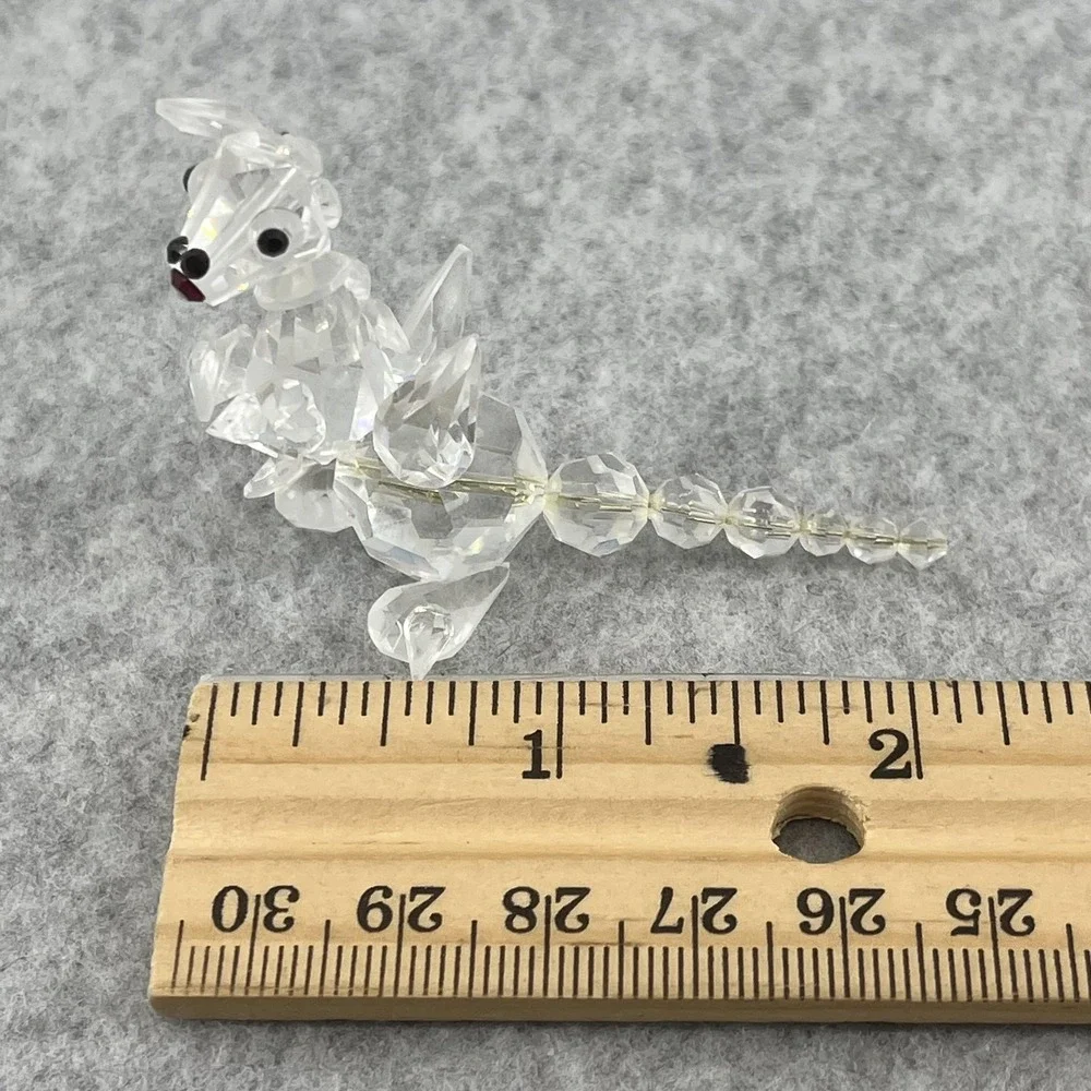 Crystal Dragon Figurine‎ Clear Small Fantasy Collectible Mini Shelf Decor VIDEO